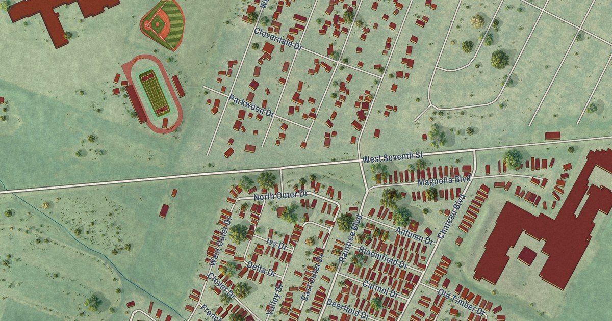 Map of West Monroe, Michigan in 2026