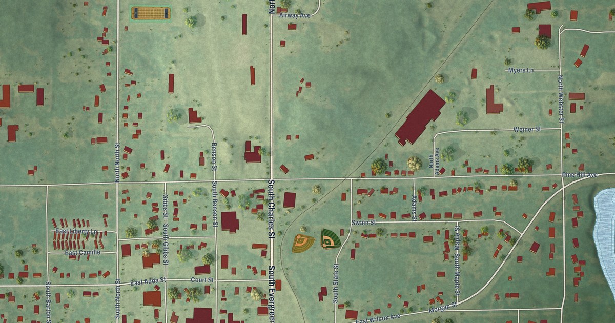 Map of White Cloud, Michigan in 2026