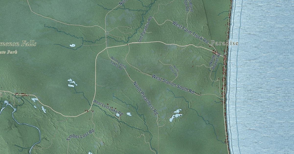 Map of Whitefish, Michigan in 2026