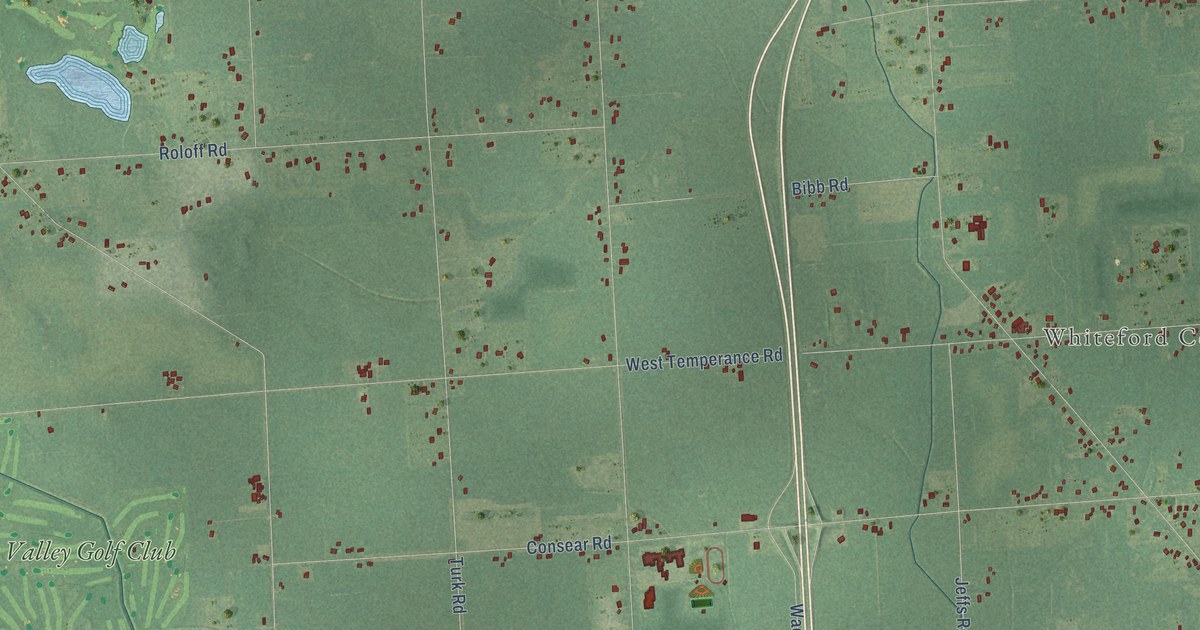 Map of Whiteford, Michigan in 2026
