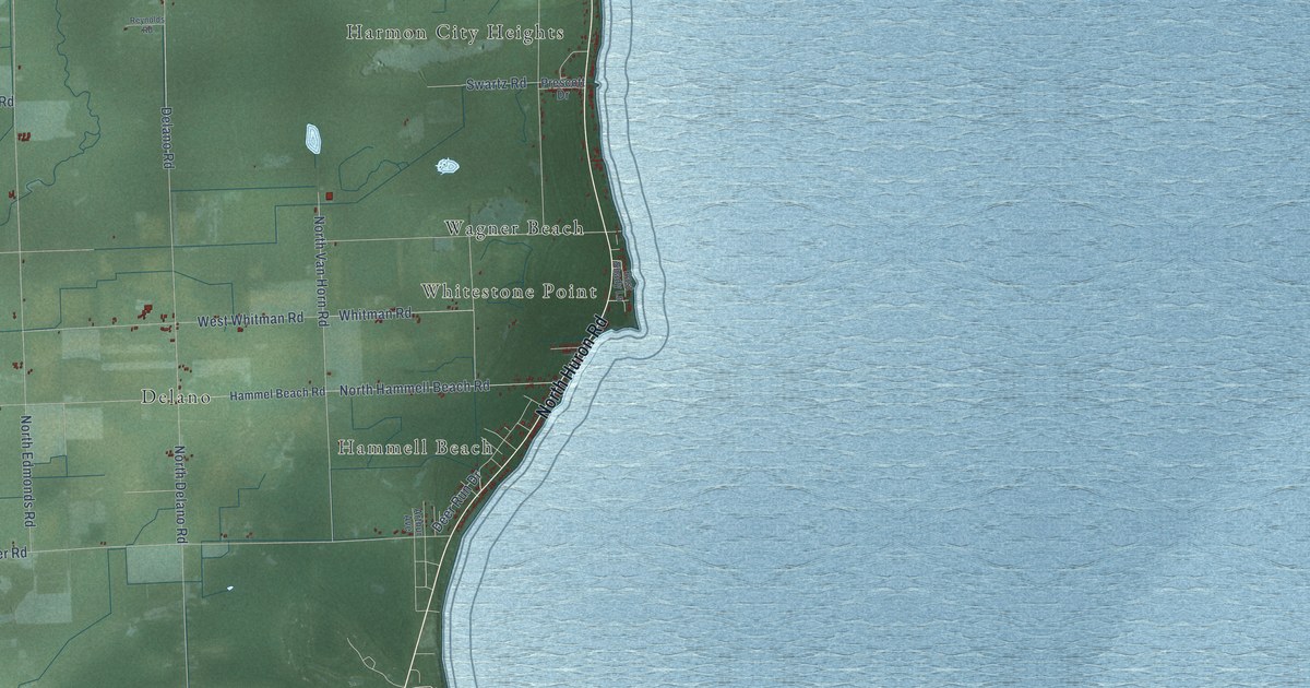 Map of Whitney, Michigan in 2026
