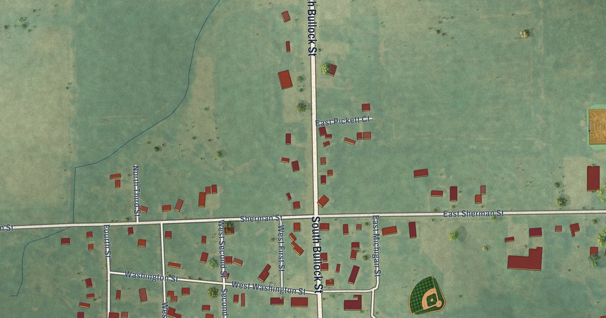Map of Whittemore, Michigan in 2026