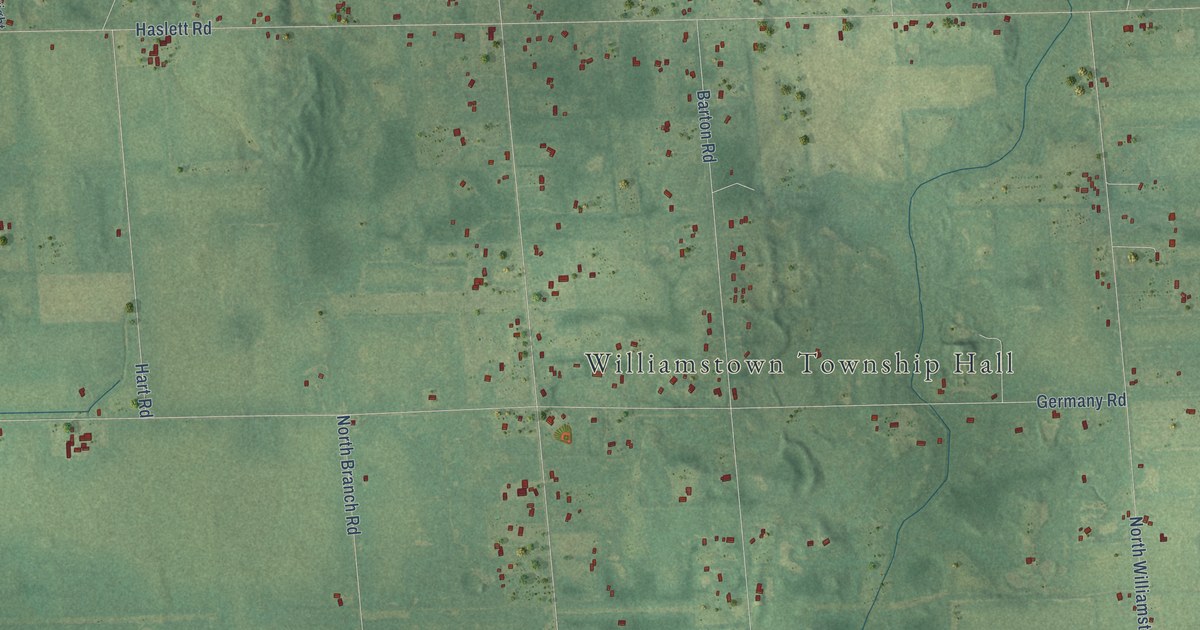 Map of Williamstown, Michigan in 2026