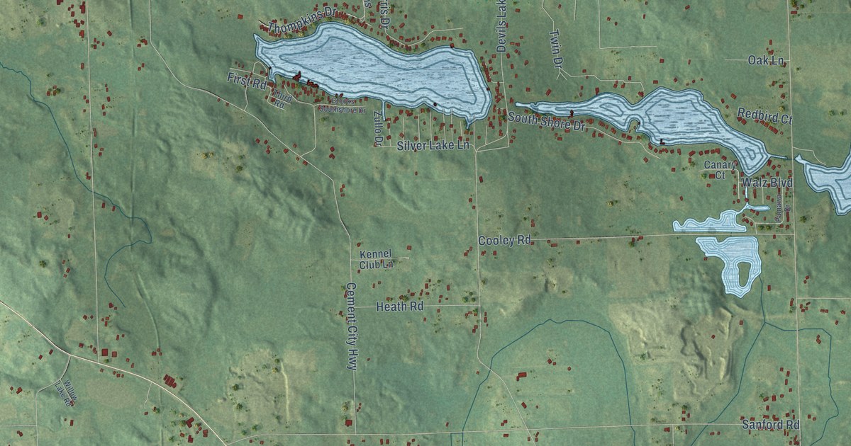 Map of Woodstock, Michigan in 2026