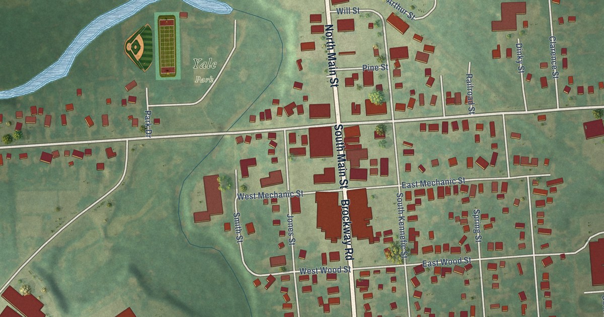 Map of Yale, Michigan in 2026