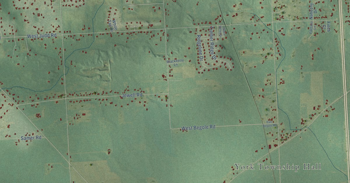 Map of York, Michigan in 2026