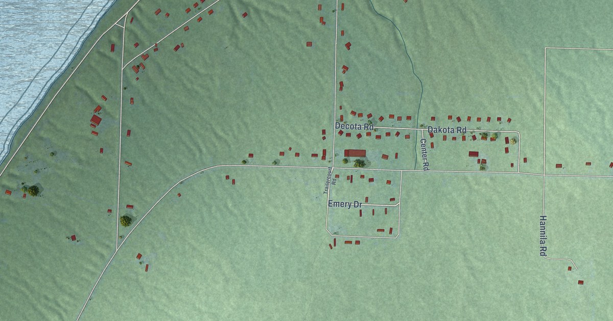 Map of Zeba, Michigan in 2026
