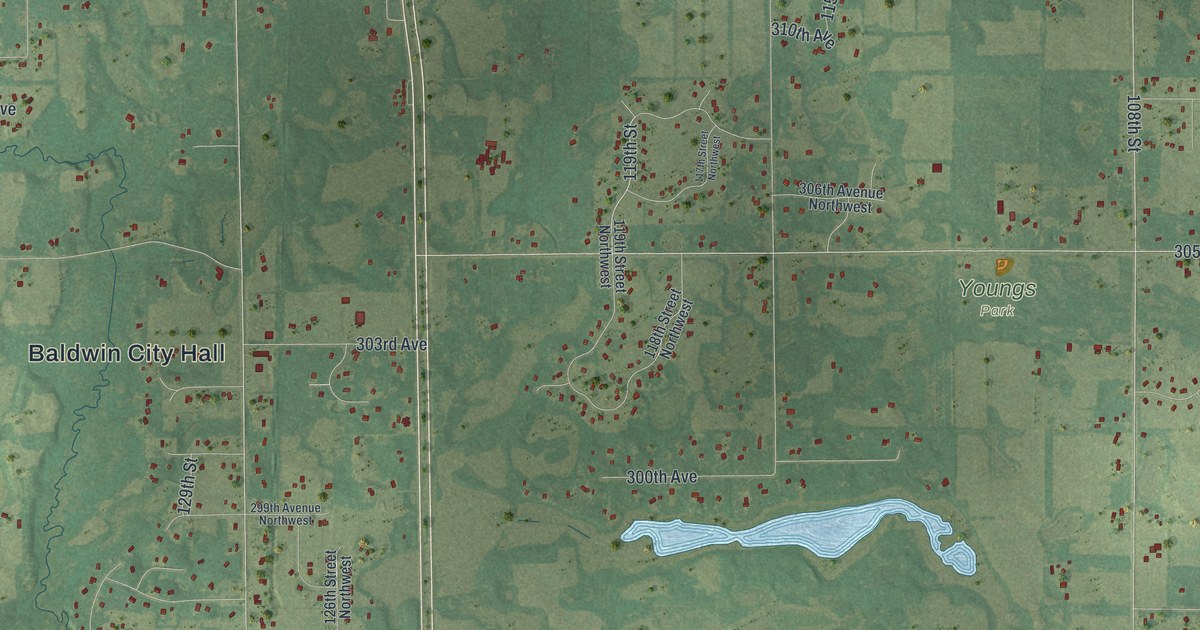 Map of Baldwin, Minnesota in 2026