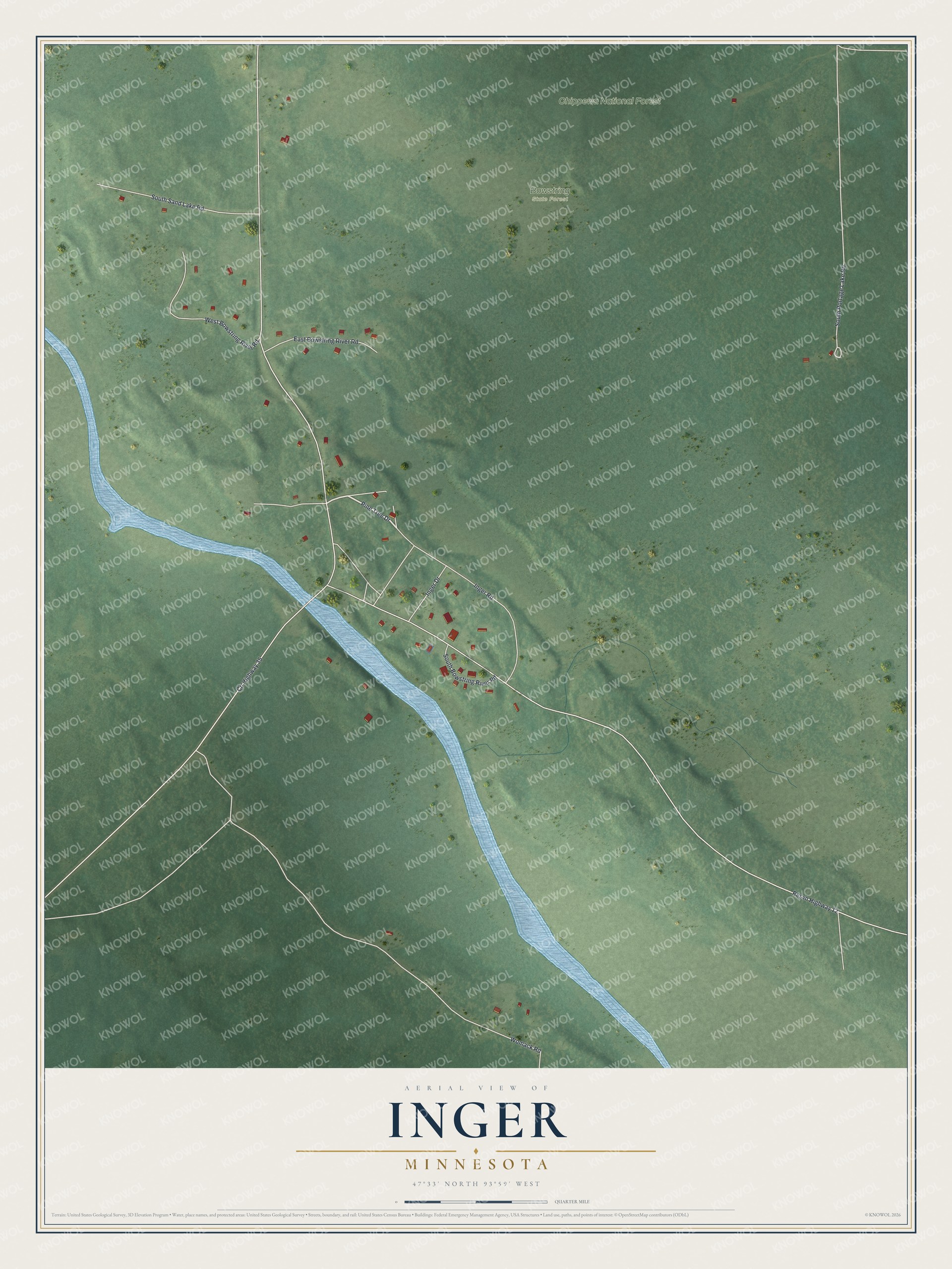 Watermarked full-map preview of Inger, Minnesota