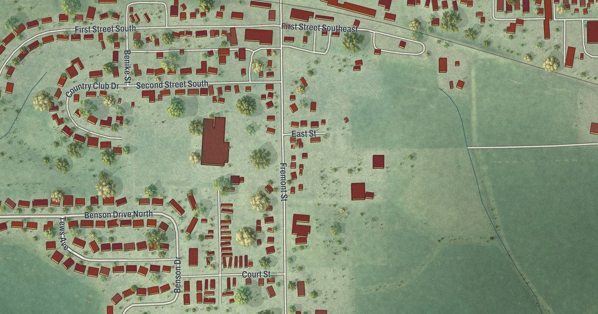 Map of Lewiston, Minnesota in 2026
