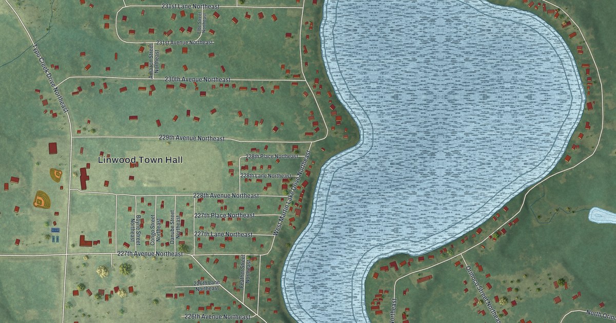 Map of Martin Lake, Minnesota in 2026