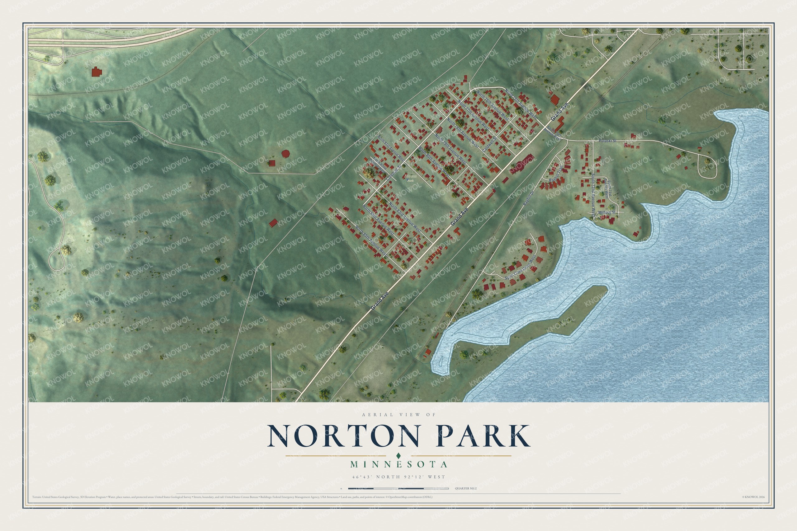 Watermarked full-map preview of Norton Park, Minnesota