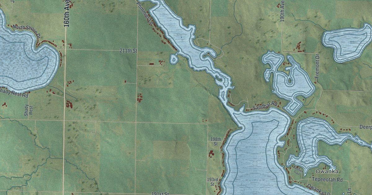 Map of The Lakes, Minnesota in 2026