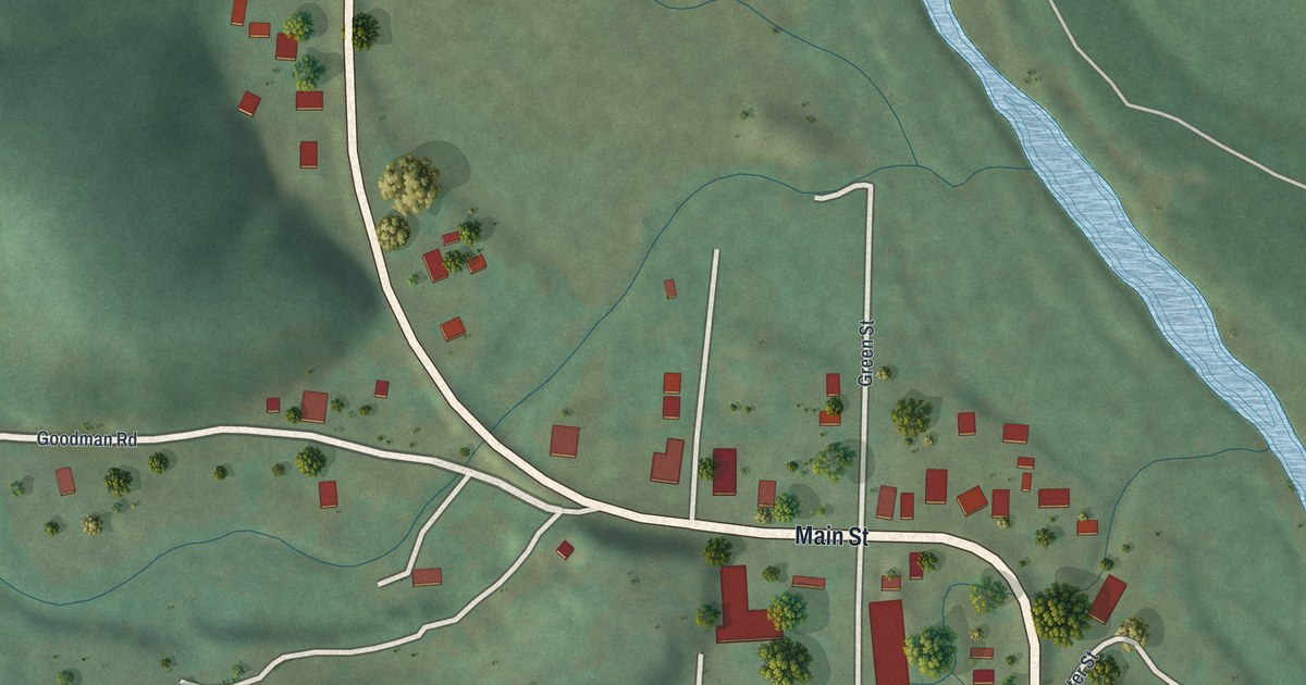 Map of Centerville, Missouri in 2026