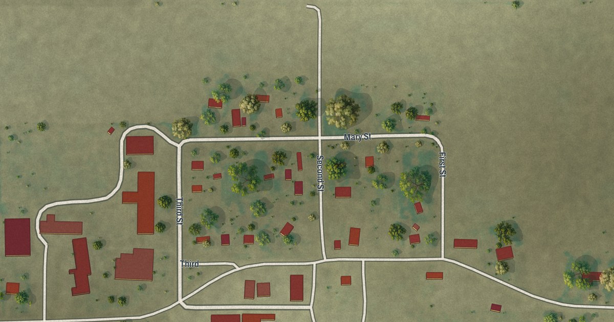 Map of Deering, Missouri in 2026