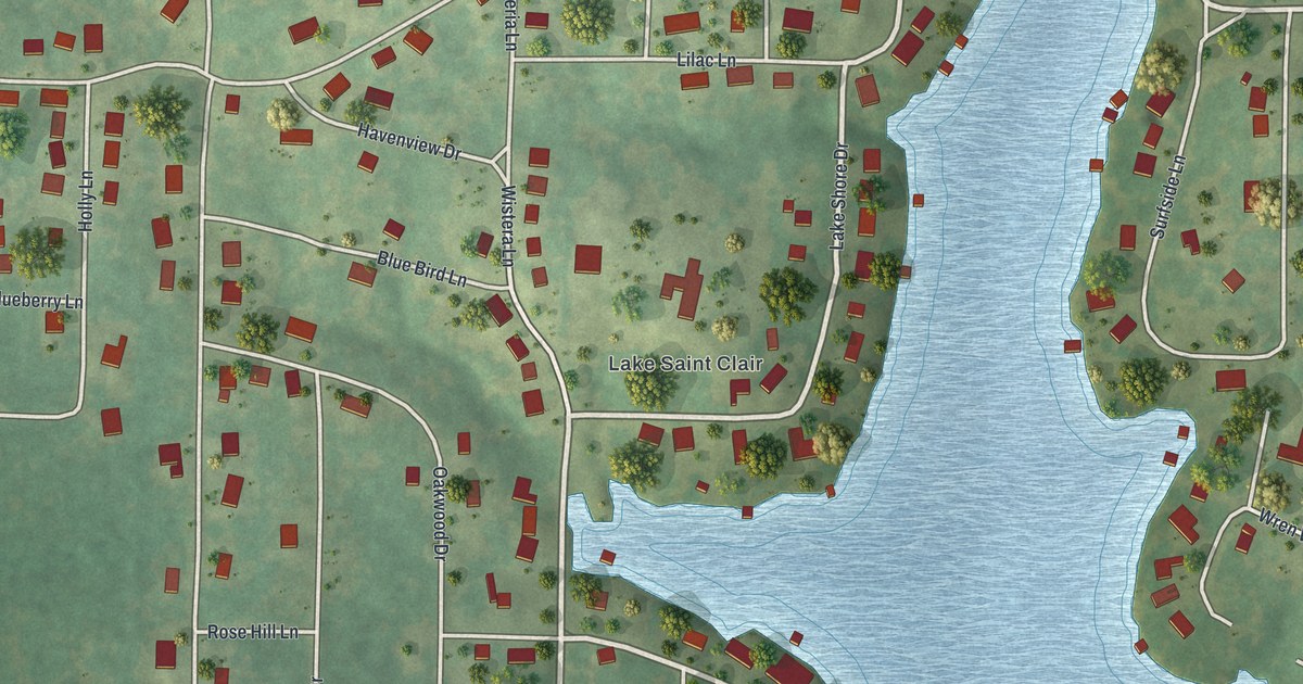 Map of Lake St. Clair, Missouri in 2026