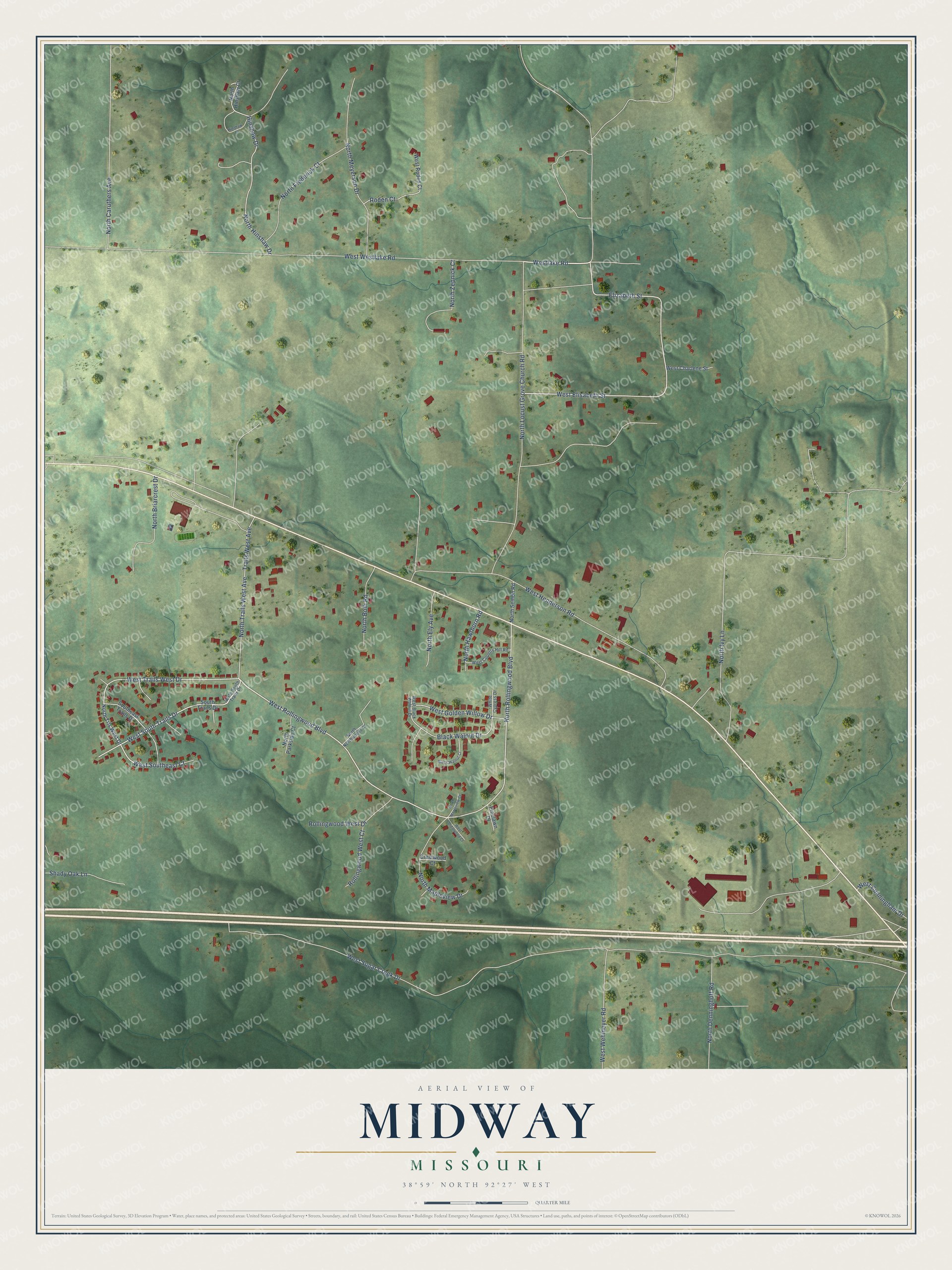 Watermarked full-map preview of Midway, Missouri