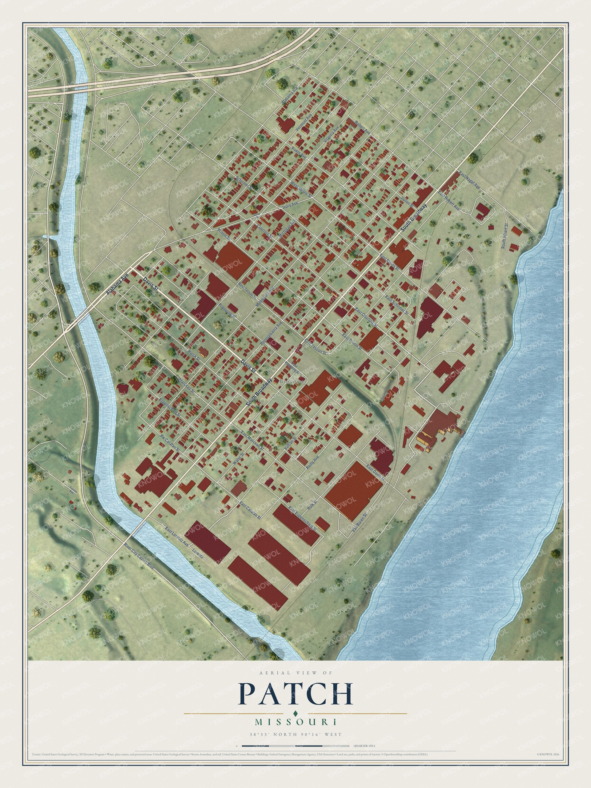 Watermarked full-map preview of Patch, Missouri