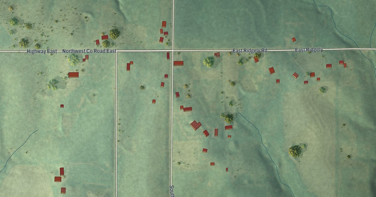 Map of Ridgely, Missouri in 2026