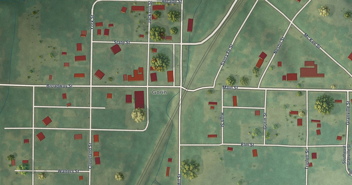 Map of South Gorin, Missouri in 2026