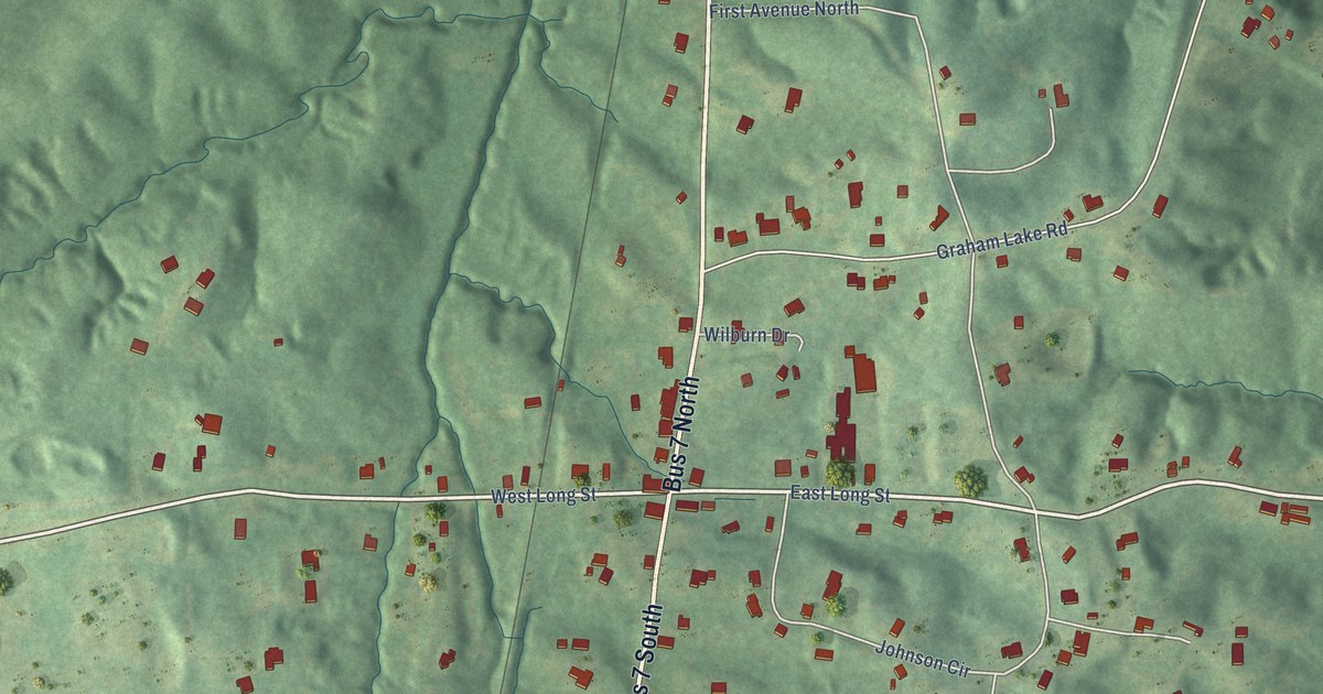 Map of Abbeville, Mississippi in 2026