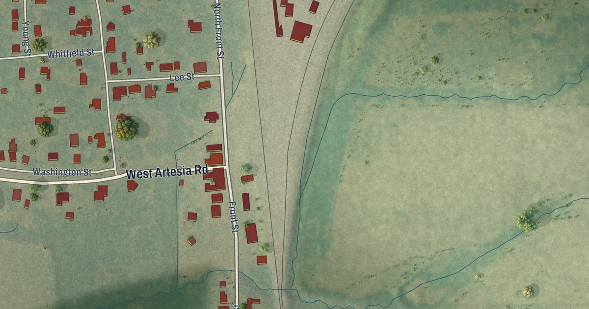 Map of Artesia, Mississippi in 2026