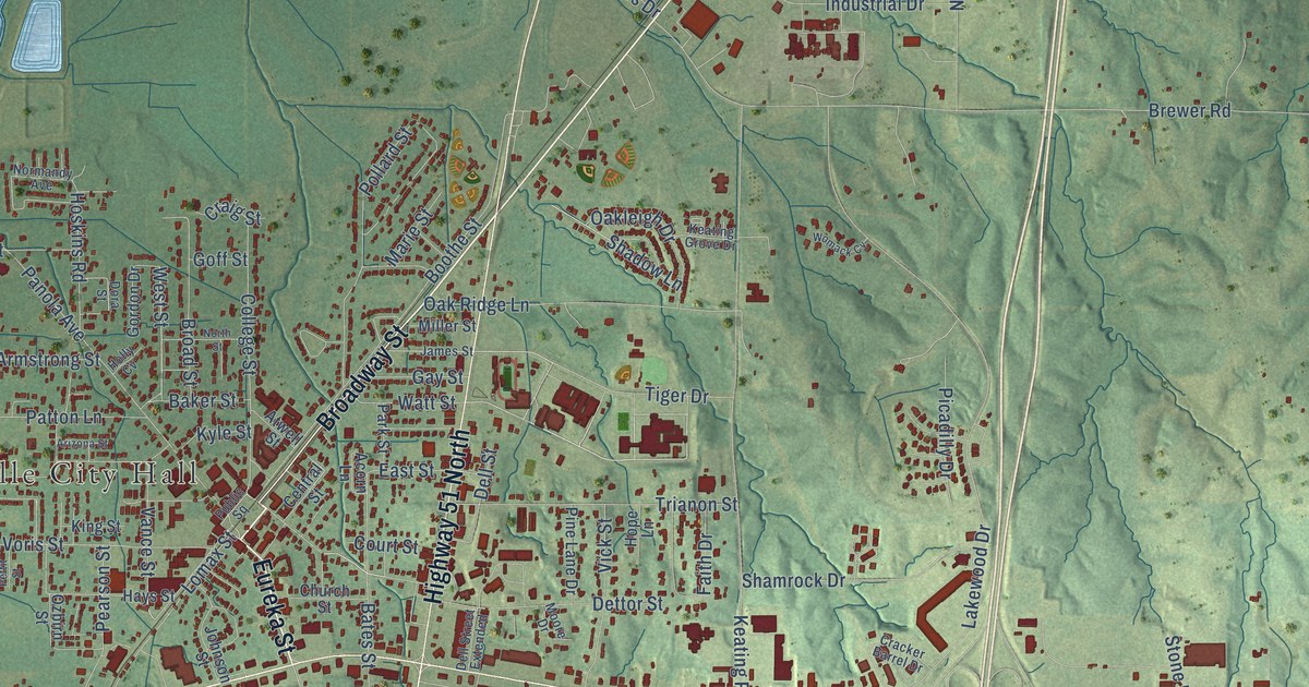 Map of Batesville, Mississippi in 2026