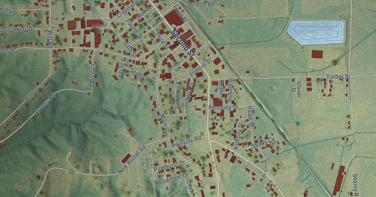Map of Belmont, Mississippi in 2026