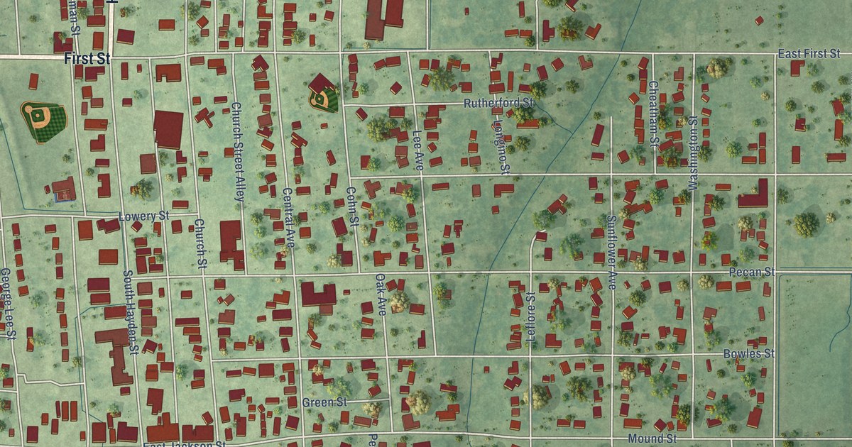 Map of Belzoni, Mississippi in 2026