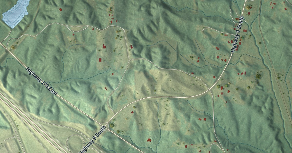 Map of Blue Springs, Mississippi in 2026