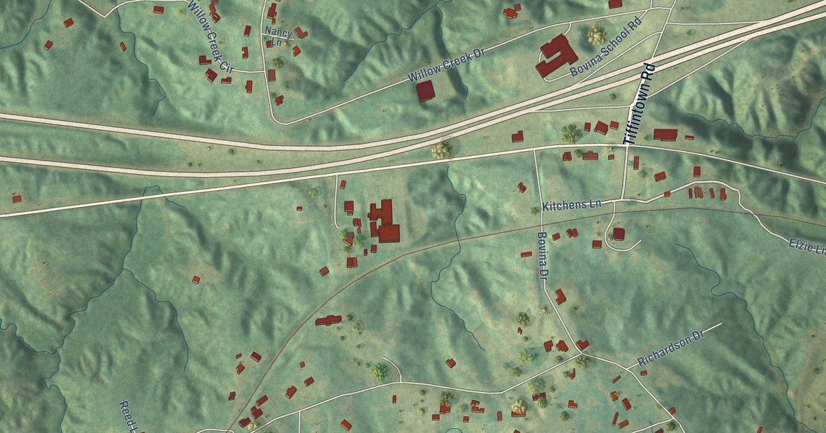 Map of Bovina, Mississippi in 2026