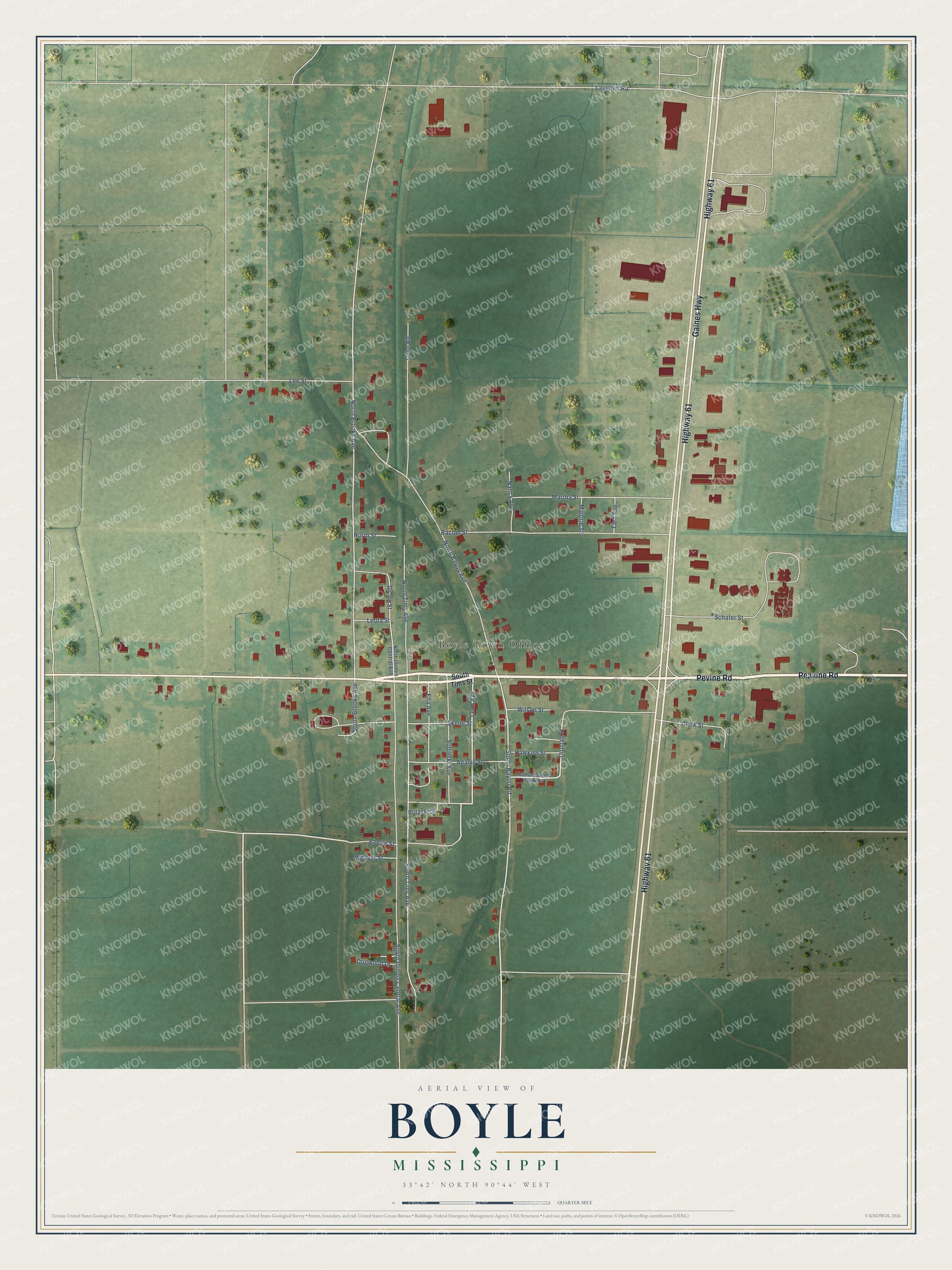Watermarked full-map preview of Boyle, Mississippi