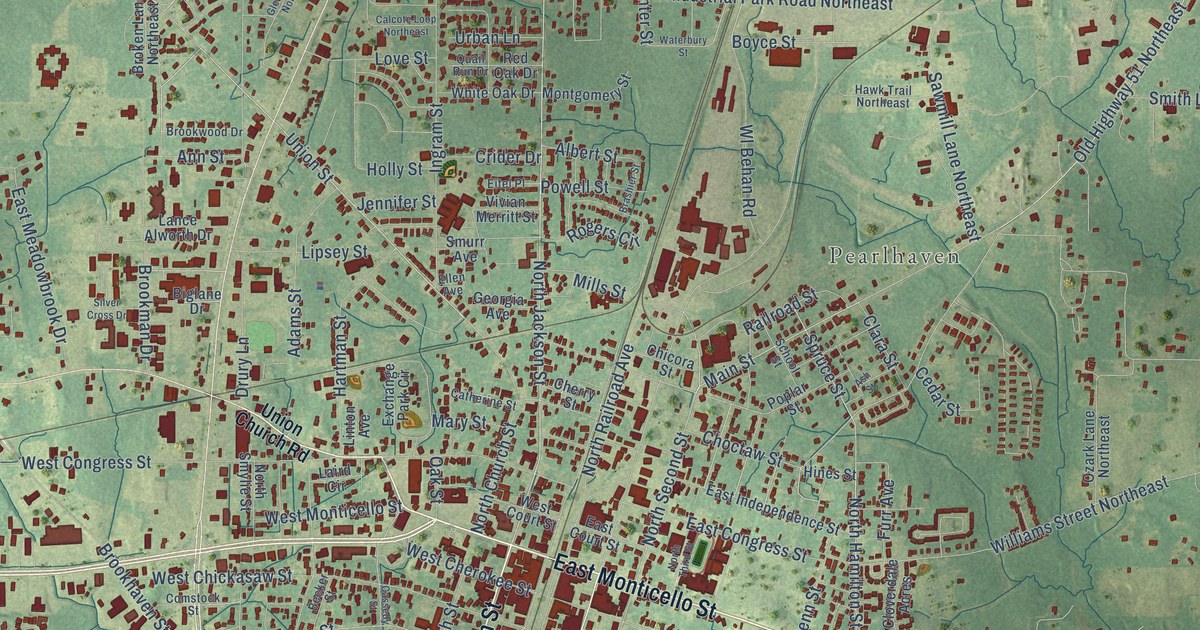 Map of Brookhaven, Mississippi in 2026