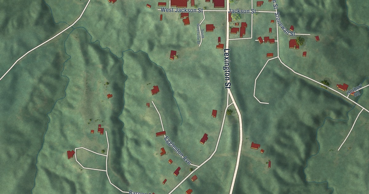 Map of Carrollton, Mississippi in 2026