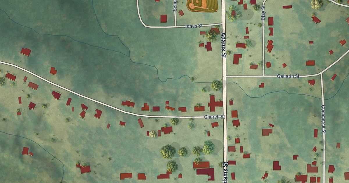 Map of Chunky, Mississippi in 2026