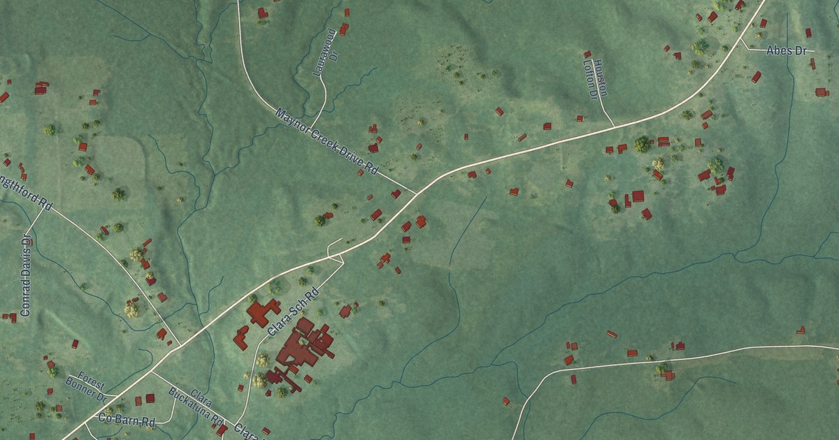 Map of Clara, Mississippi in 2026