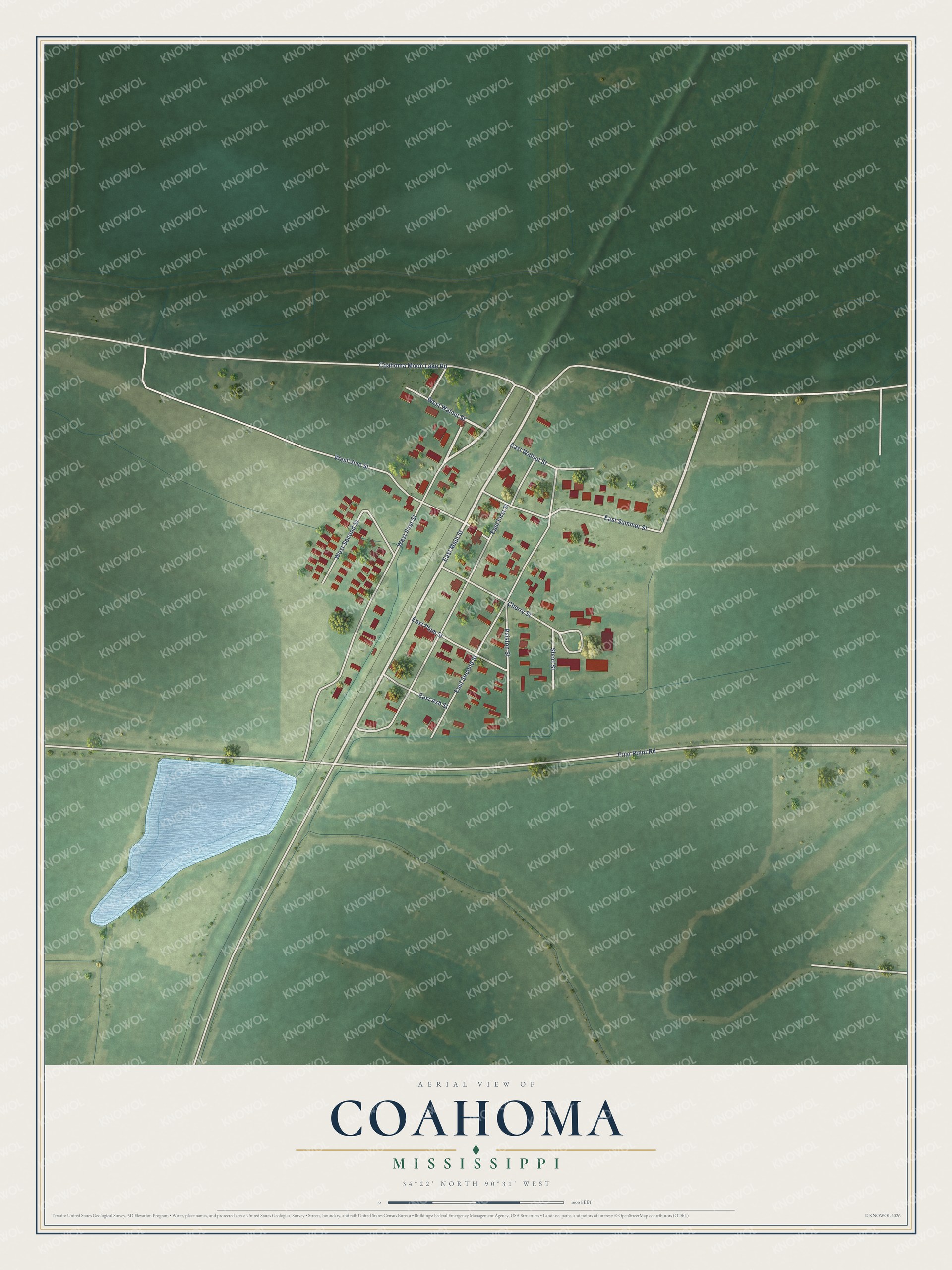 Watermarked full-map preview of Coahoma, Mississippi