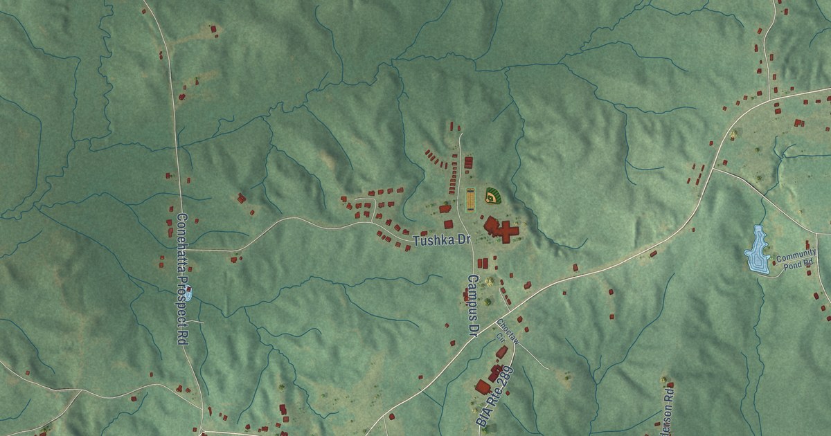 Map of Conehatta, Mississippi in 2026