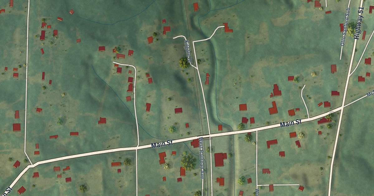 Map of Courtland, Mississippi in 2026