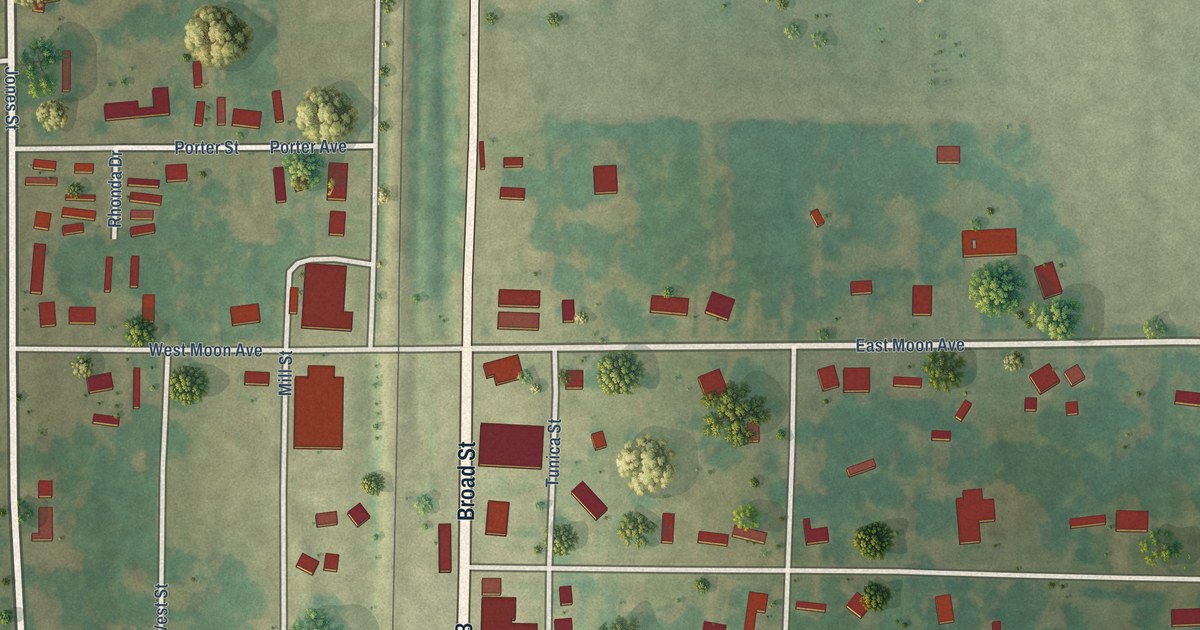 Map of Crenshaw, Mississippi in 2026