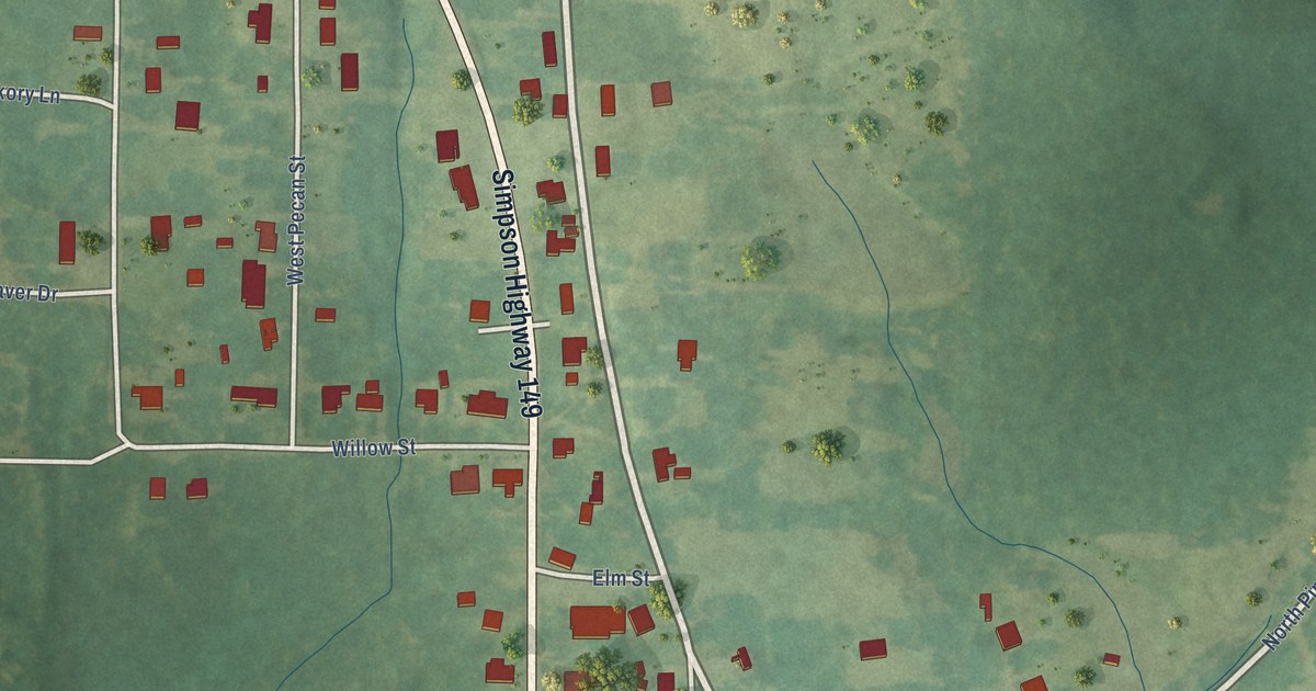 Map of D’Lo, Mississippi in 2026