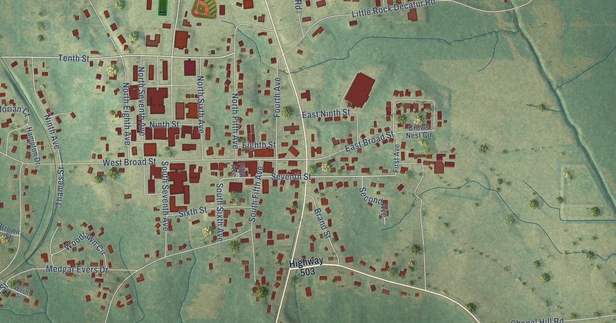 Map of Decatur, Mississippi in 2026