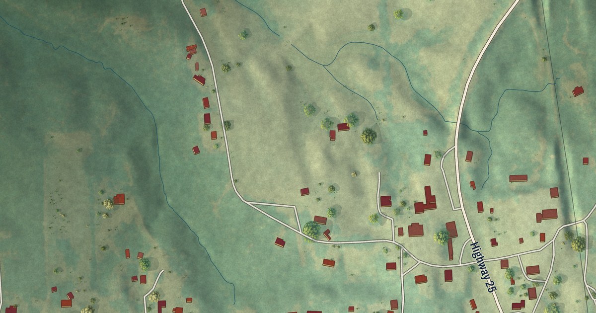 Map of Dennis, Mississippi in 2026