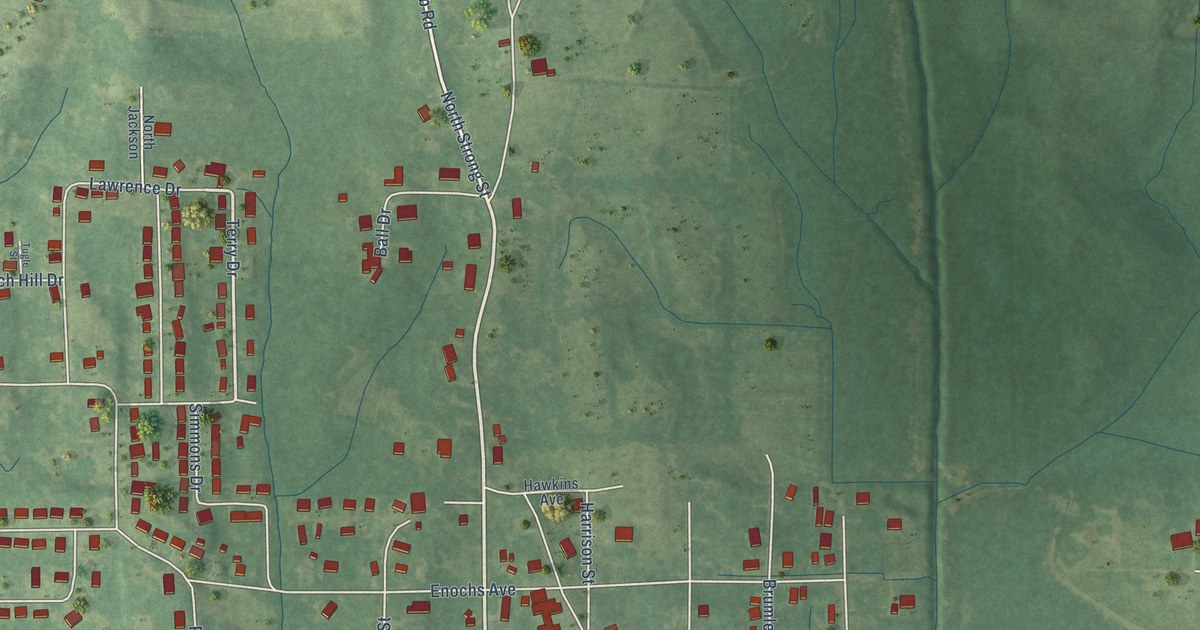 Map of Derma, Mississippi in 2026