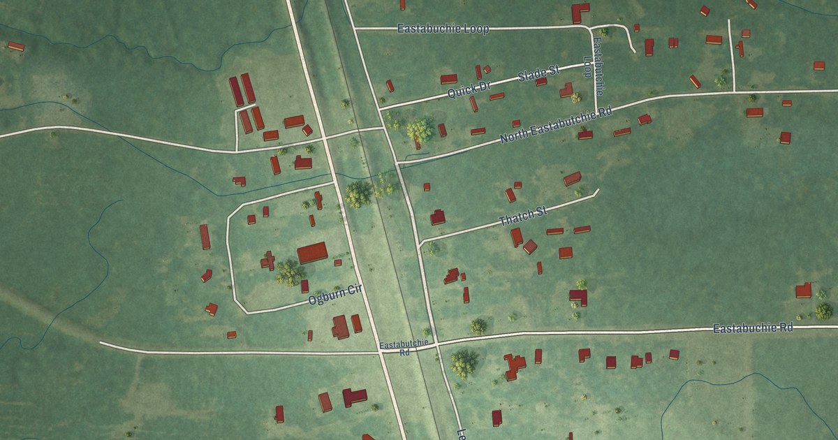 Map of Eastabuchie, Mississippi in 2026