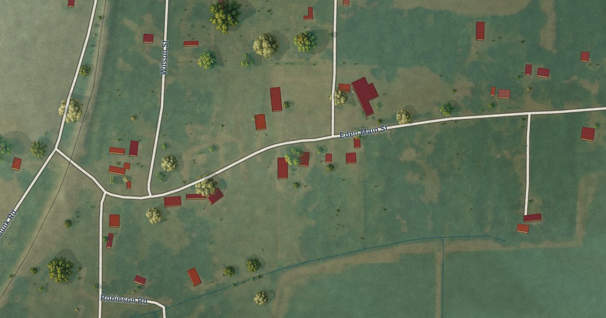 Map of Eden, Mississippi in 2026
