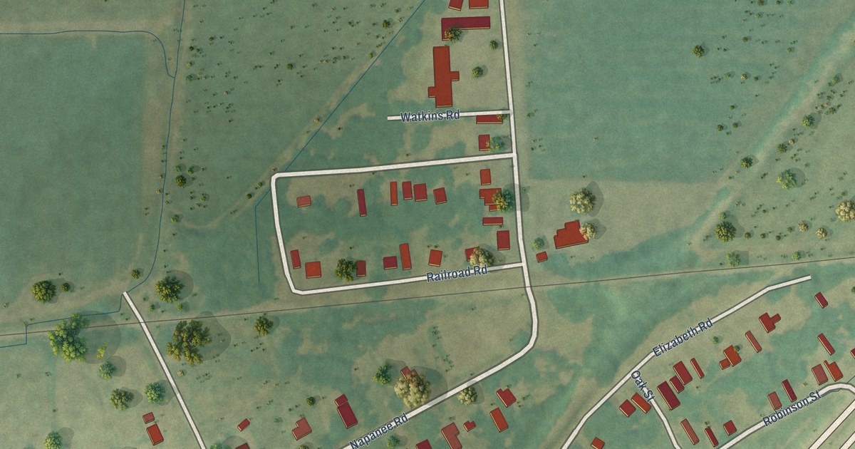 Map of Elizabeth, Mississippi in 2026