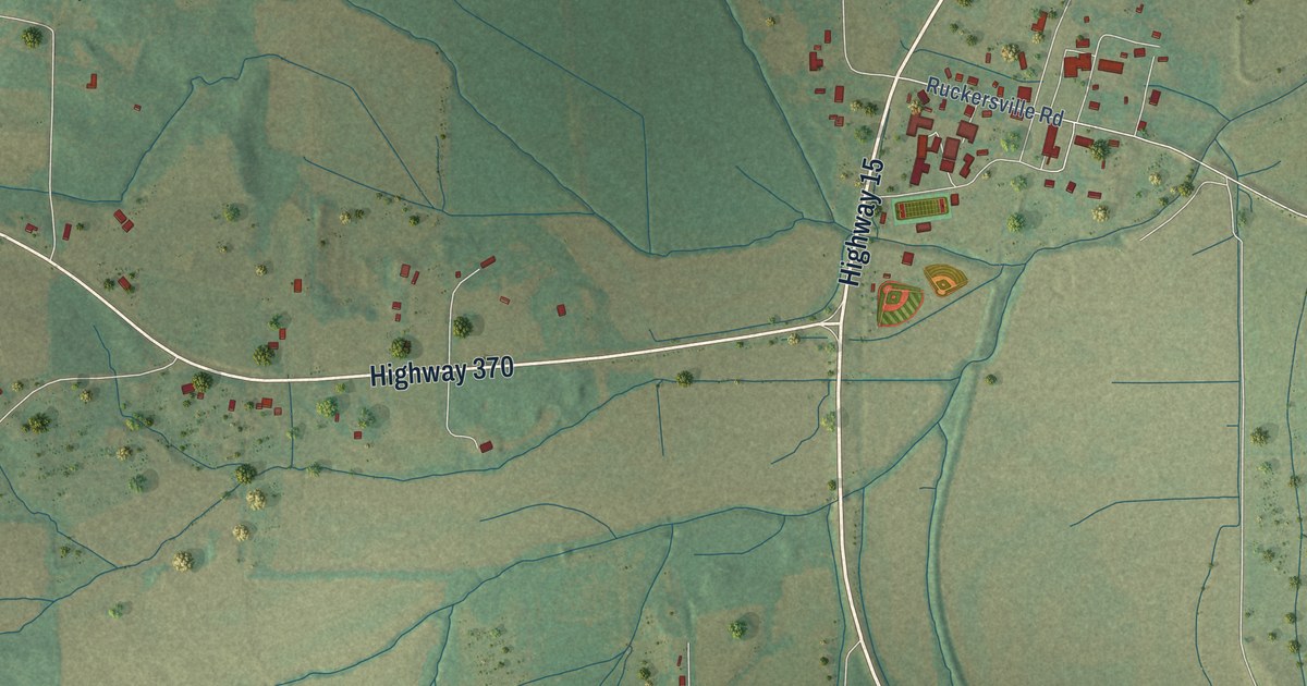 Map of Falkner, Mississippi in 2026