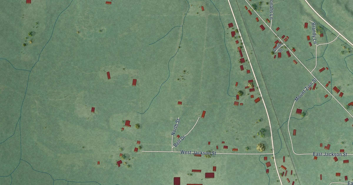 Map of Foxworth, Mississippi in 2026