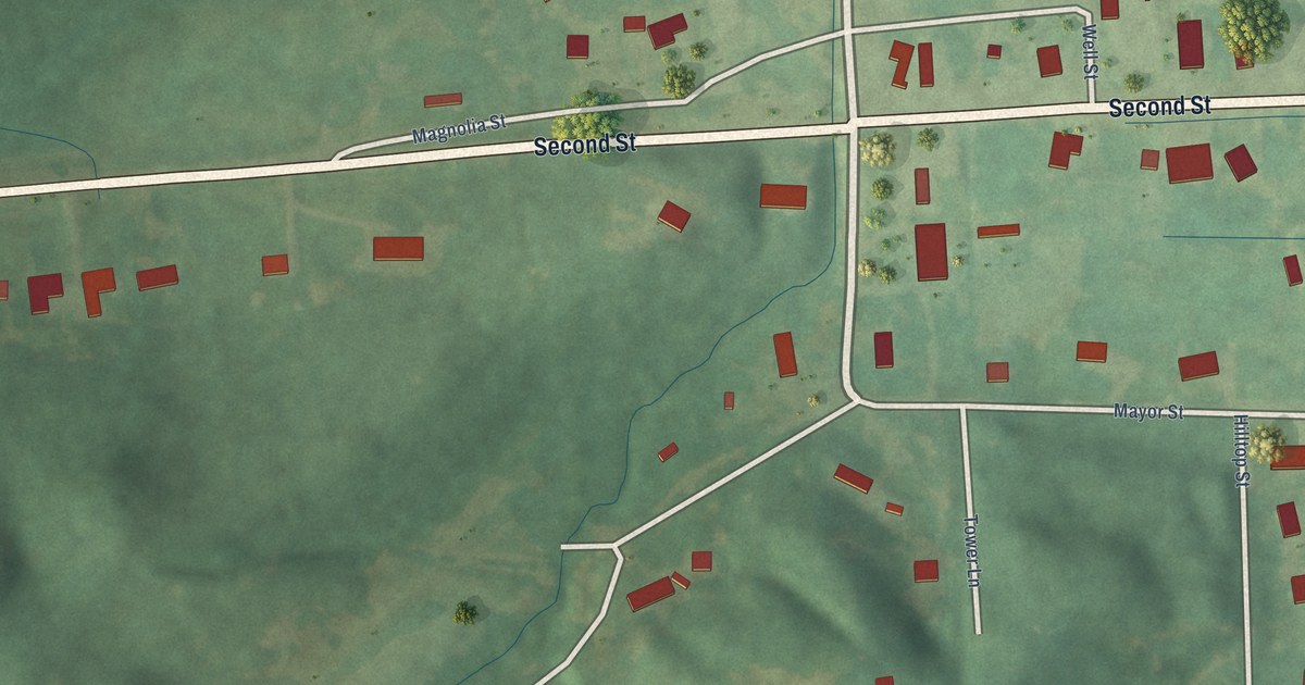 Map of Gattman, Mississippi in 2026